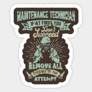 Maintenance Technician Success Sticker